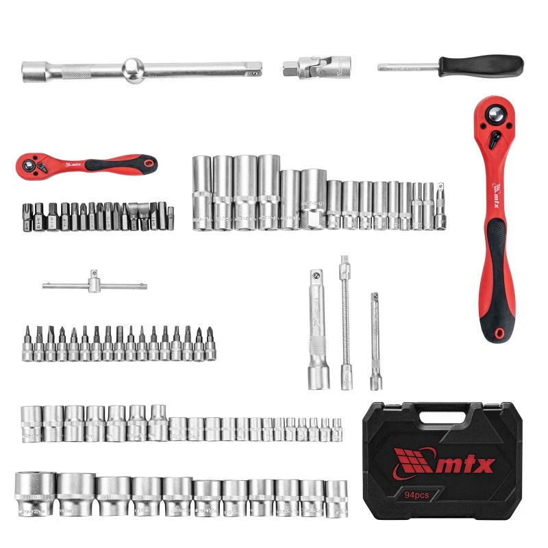Комплект инструменти MTX, 94 части, 1/2", 1/4", CrV, пластмасова кутия  