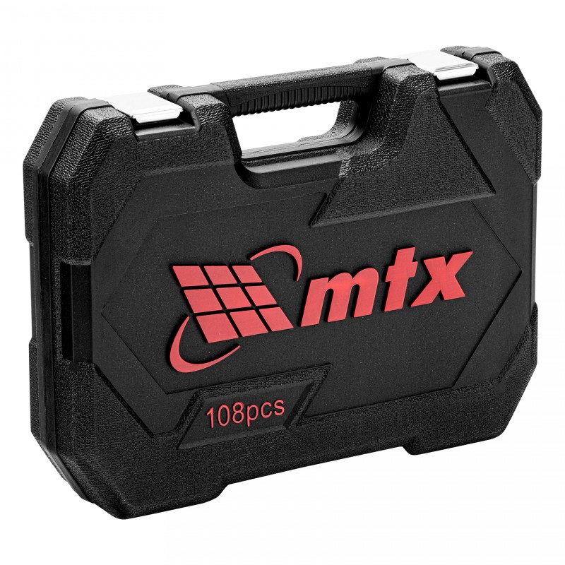 Комплект инструменти MTX, 108 части, 1/2", 1/4", CrV, пластмасова кутия
