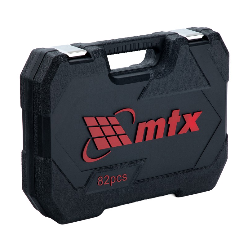 Комплект инструменти MTX, 82 части, 1/2", 1/4", CrV, пластмасова кутия
