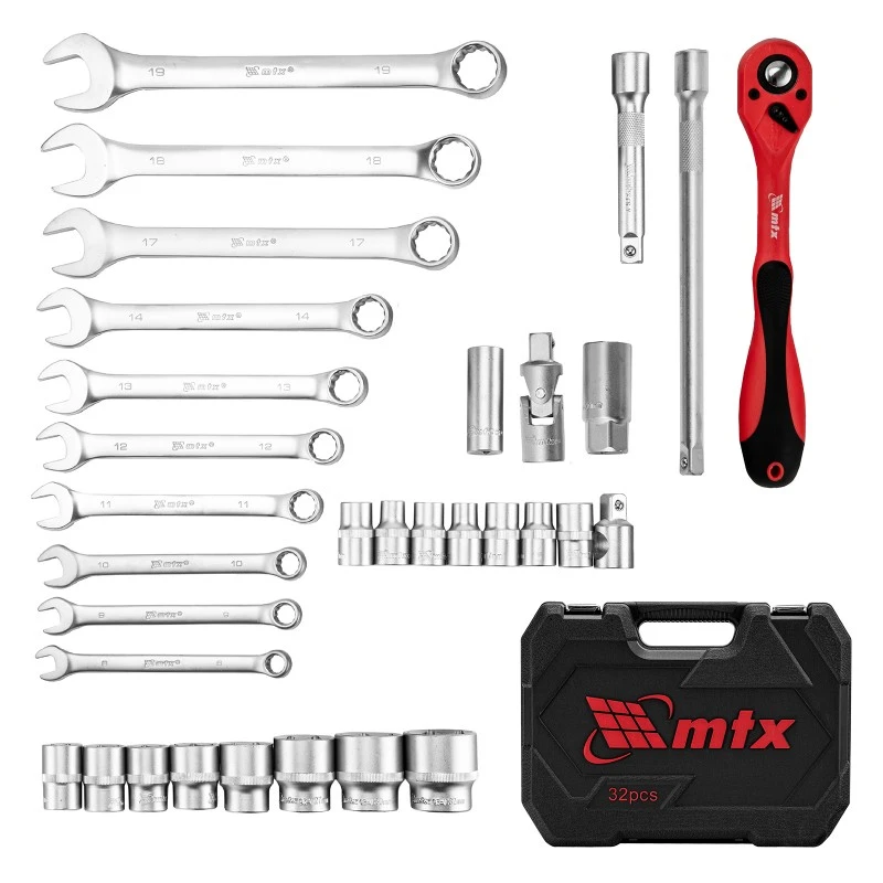 Комплект инструменти MTX 32 части, 1/2", CrV, пластмасова кутия 