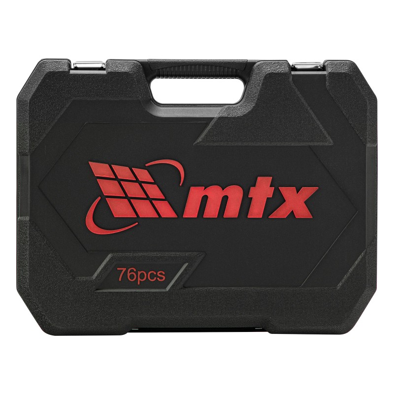 Комплект инструменти MTX, 76 части, 1/2", 1/4", CrV, пластмасова кутия