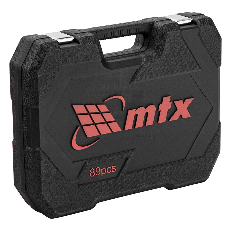 Комплект инструменти MTX, 89 части,  1/2", 1/4", CrV, пластмасова кутия 