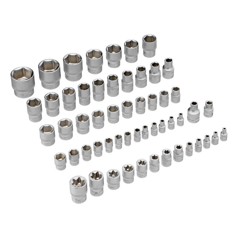 Комплект инструменти Stels,  151 части, Cr-V, стомана S2, 1/4", 3/8", 1/2", усилен куфар