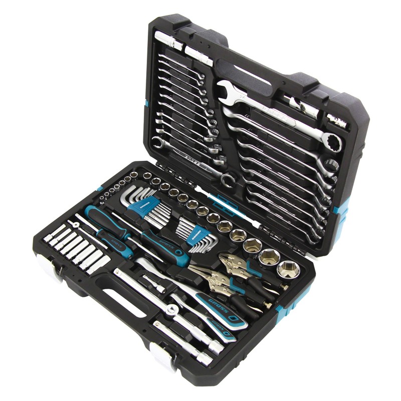 Комплект инструменти Gross, 78 части, с тресчотка 120 зъба, CrV, 1/4", 1/2"