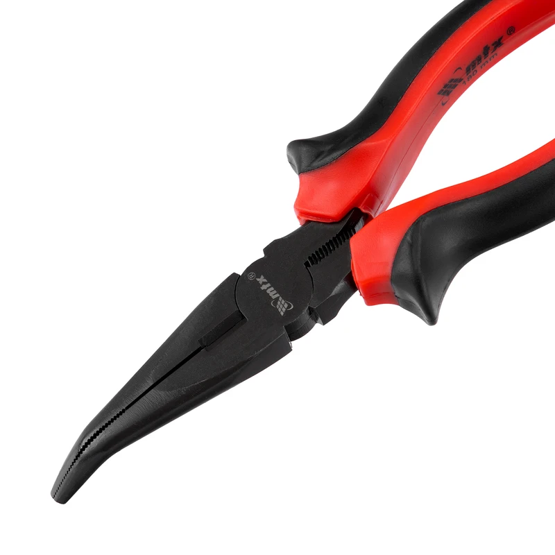 Клещи MTX, с удължени полукръгли извити челюсти Black Nickel, 180 мм, двукомпонентни дръжки