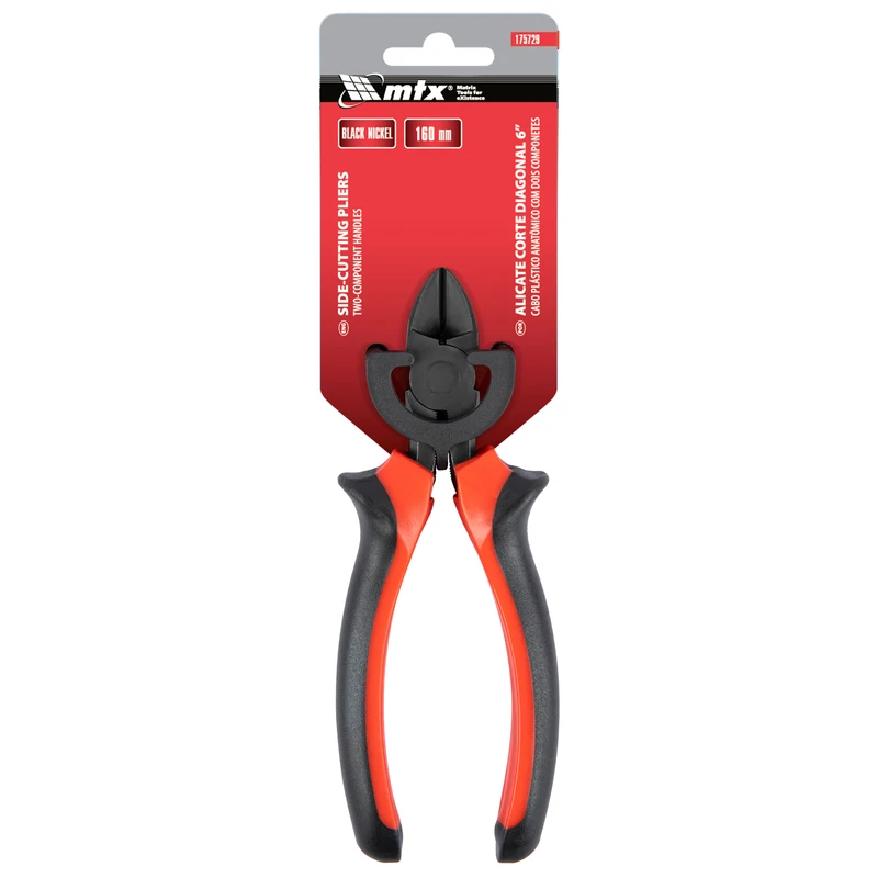 Клещи MTX, резачки странични Black Nickel, 160 мм, двукомпонентни дръжки