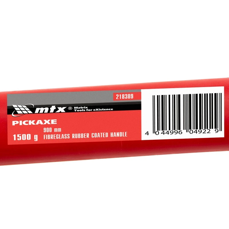 Кирка MTX, 1500 гр, дръжка фибростъкло гумирана, 900 мм