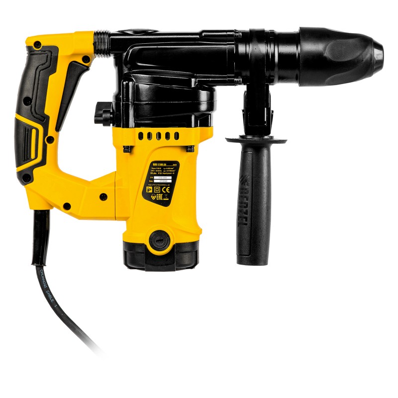 Перфоратор Denzel, електрически, RHV-1100-26, SDS-plus, 1100 W, 4 J, 3 режима