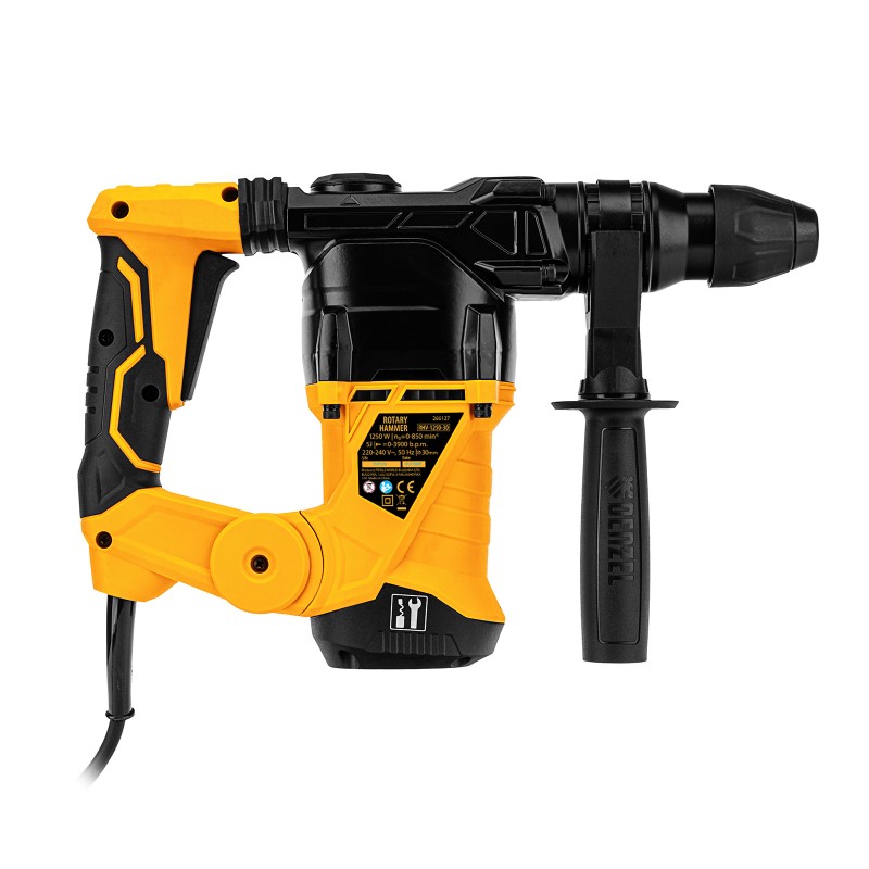 Перфоратор Denzel, електрически, RHV-1250-30, SDS-plus, 1250 W, 5 J, 3+1 режима