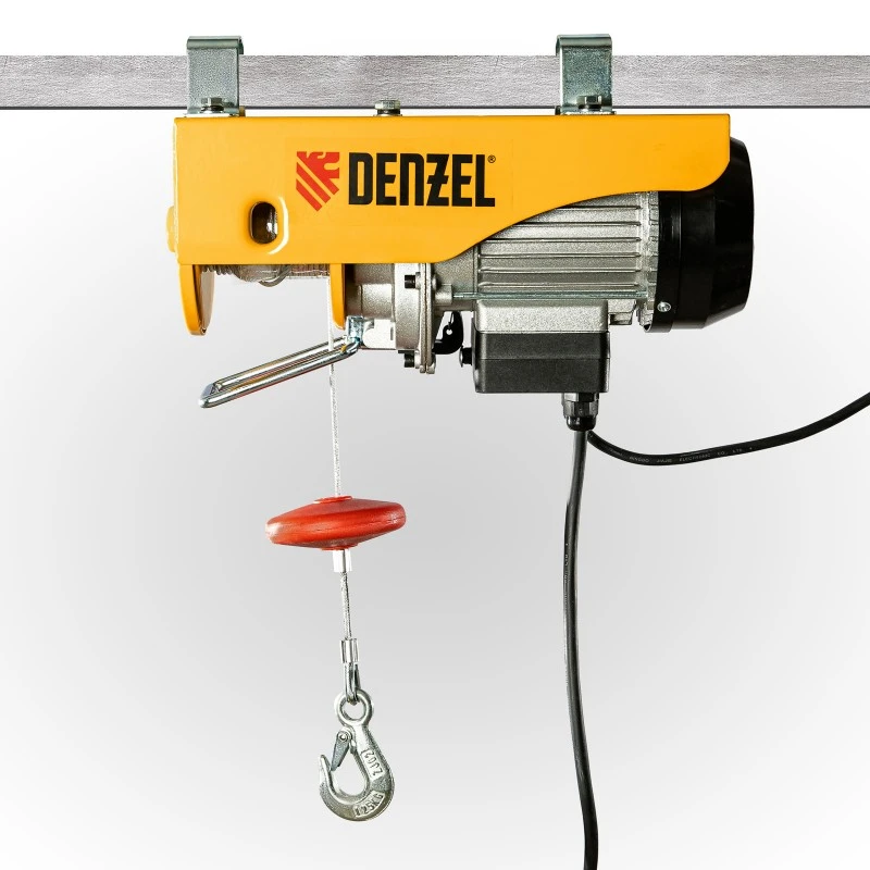 Телфер Denzel, електрически, TF-250, 0,25 т, 540 W, височина 12 м, 10 м/мин