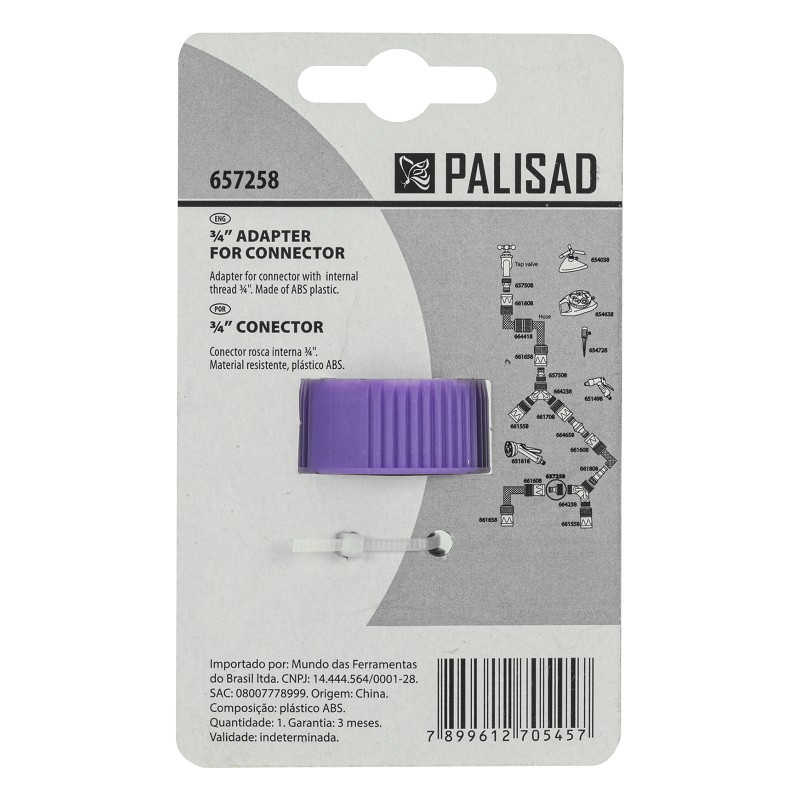 Адаптер за маркуч Palisad, за кран, вътрешна резба  3/4", пластмасов
