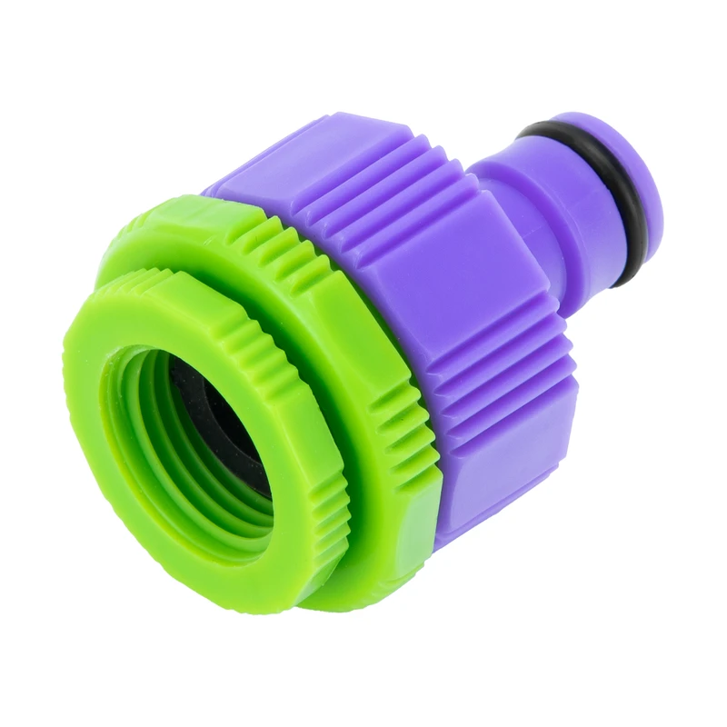 Адаптер за маркуч Palisad, за кран, вътрешна резба  1/2"-3/4"-1", пластмасов
