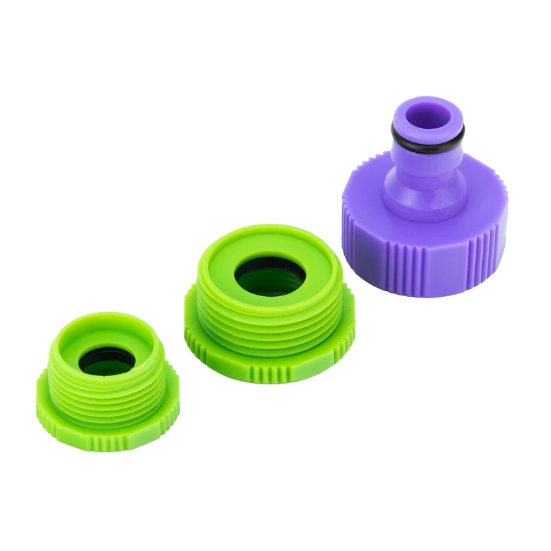 Адаптер за маркуч Palisad, за кран, вътрешна резба  1/2"-3/4"-1", пластмасов