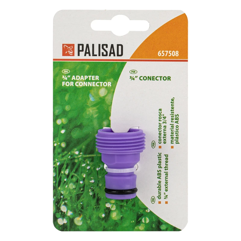 Адаптер за маркуч Palisad, външна резба 3/4", пластмасов