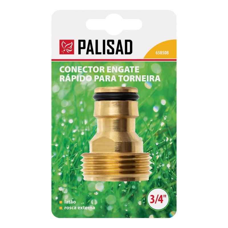 Адаптер за маркуч Palisad, външна резба 3/4", месингов