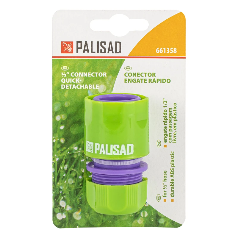 Съединител за маркуч Palisad, 1/2", пластмасов