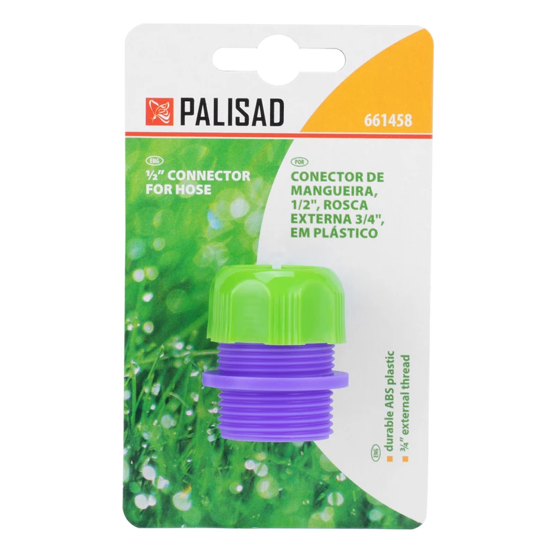 Съединител за маркуч Palisad, 1/2", външна резба 3/4", пластмасов