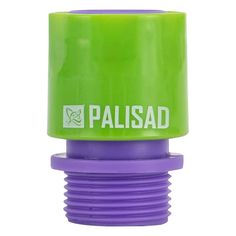 Съединител за маркуч Palisad, 3/4", външна резба, пластмасов