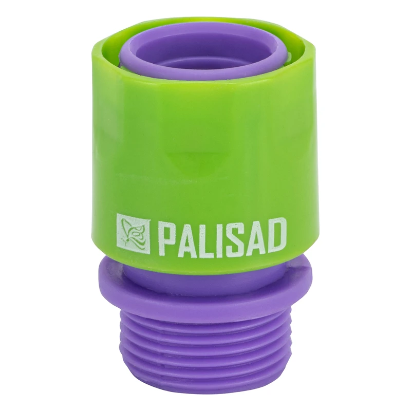 Съединител за маркуч Palisad, 3/4", външна резба, пластмасов