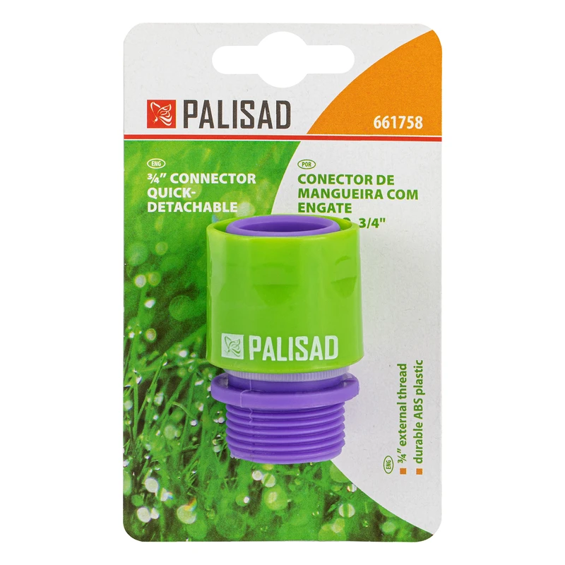 Съединител за маркуч Palisad, 3/4", външна резба, пластмасов