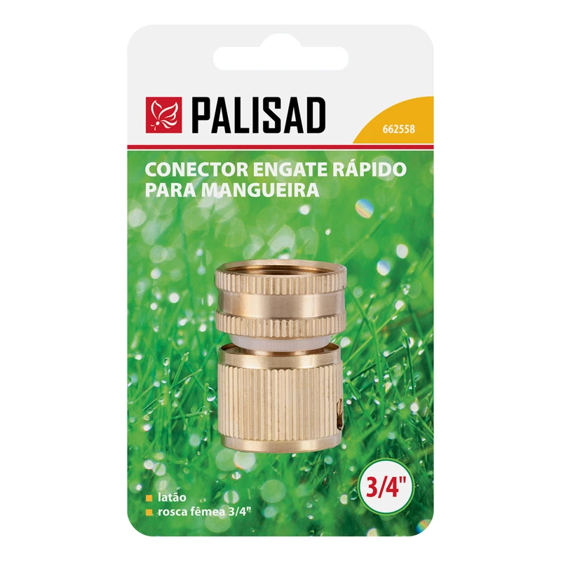 Съединител за маркуч Palisad, 3/4", вътрешна резба, месингов
