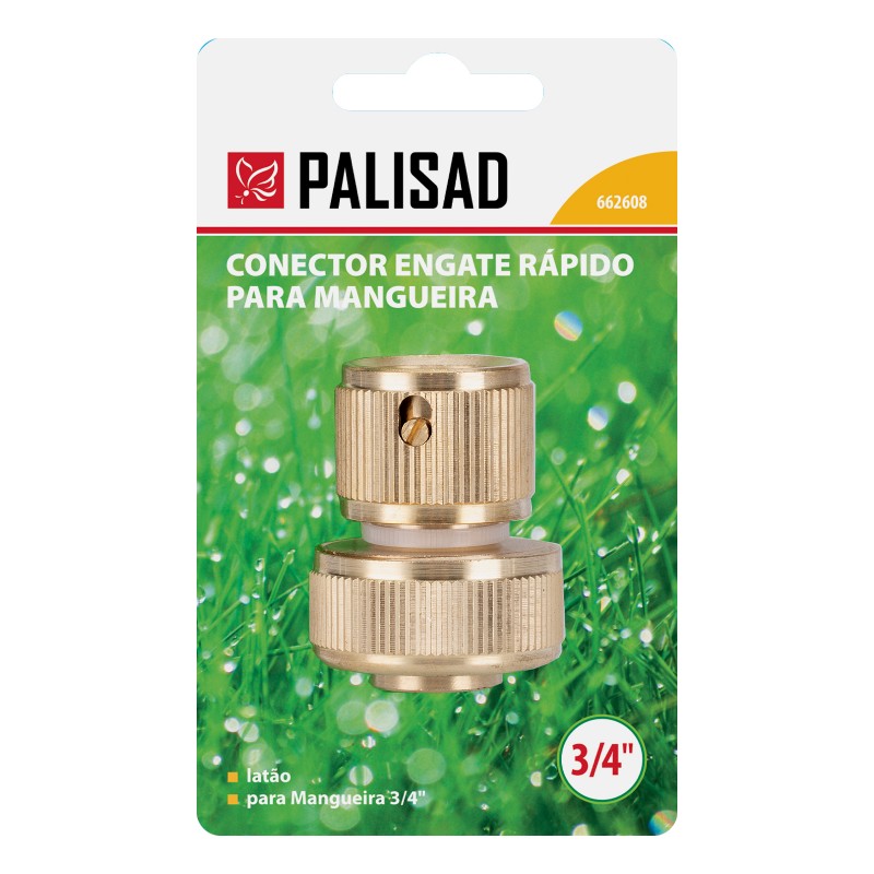 Съединител за маркуч Palisad, 3/4", бърза връзка, месингов