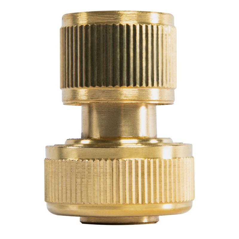 Съединител за маркуч Palisad, 3/4", бърза връзка, аквастоп, месингов