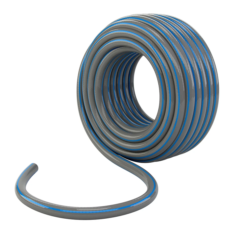 Маркуч Palisad, за поливане, подсилен, 1/2 ", 30 м, 4 слоя, без фталати, сив