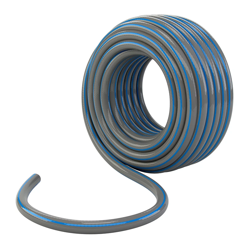 Маркуч Palisad, за поливане, подсилен, 1/2 ", 50 м, 4 слоя, без фталати, сив