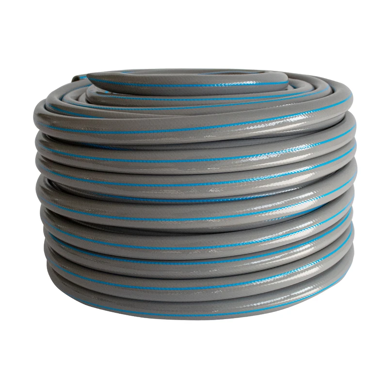 Маркуч Palisad, за поливане, подсилен, 3/4 ", 50 м, 4 слоя, без фталати, сив