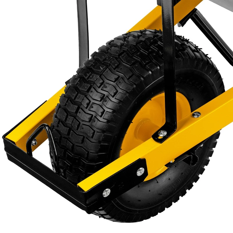 Количка Denzel, строителна, усилена, товароподемност 230 кг, обем 140 Л, колело 15х6.00-6