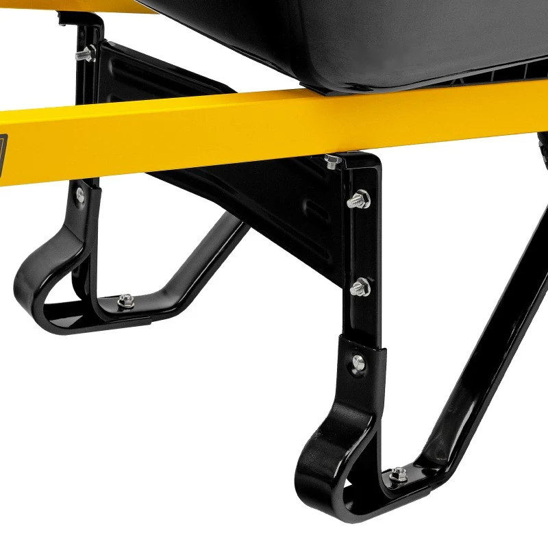 Количка Denzel, строителна, усилена, товароподемност 230 кг, обем 140 Л, колело 15х6.00-6