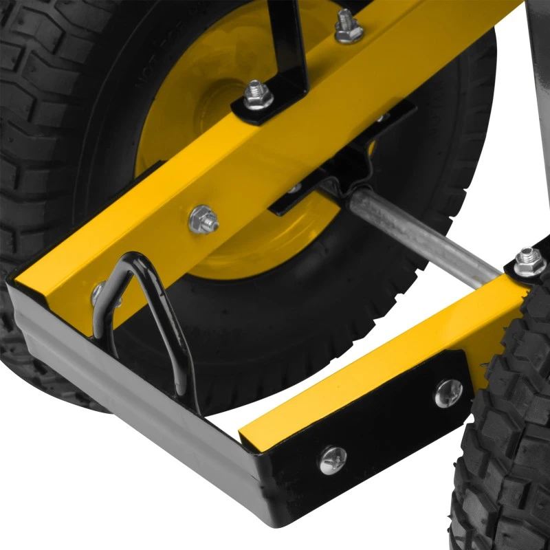 Количка Denzel, строителна, усилена, товароподемност 250 кг, обем 140 Л, 2 колела, колело 15х6.00-6