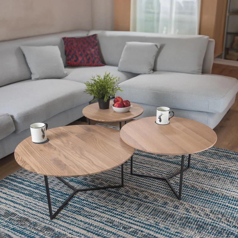 Холна маса с кръгла форма и скосен ръб IPM Timber  Лофт Лайт Еър Ф60см