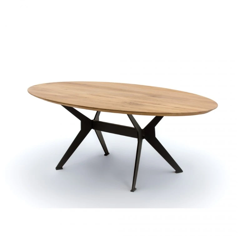 Елипсовидна трапезна маса, IPM Timber, 240х120х3