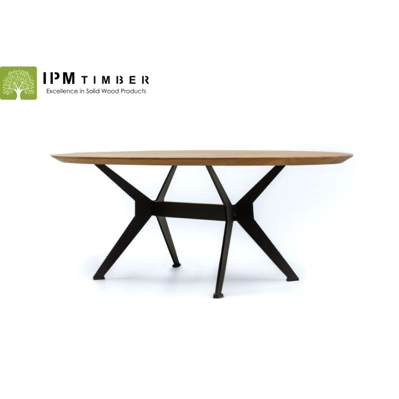 Елипсовидна трапезна маса, IPM Timber, 260х120х3