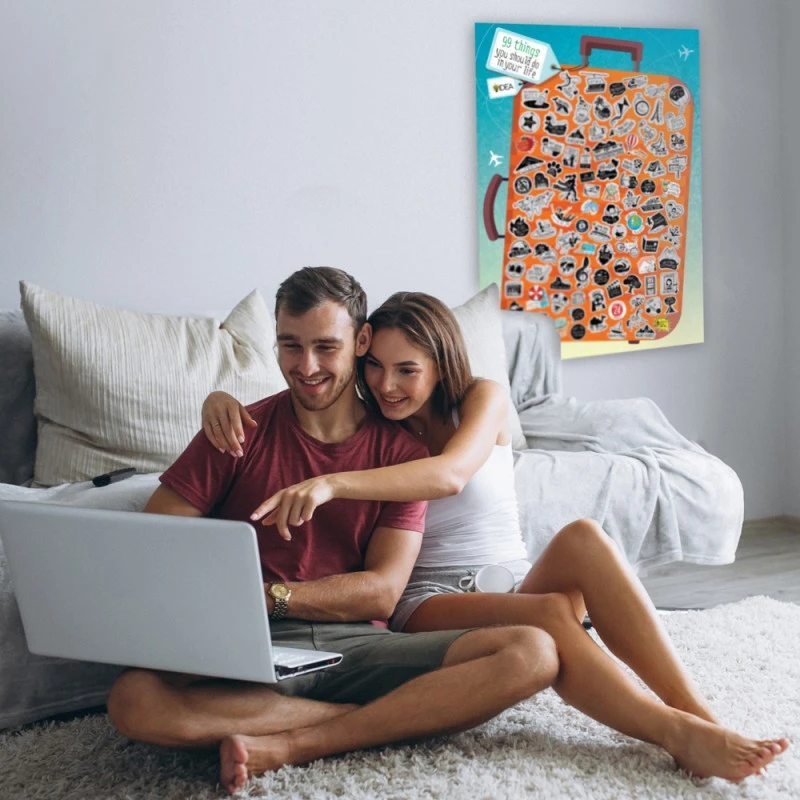 Скреч постер 99 неща, които да направиш през живота си