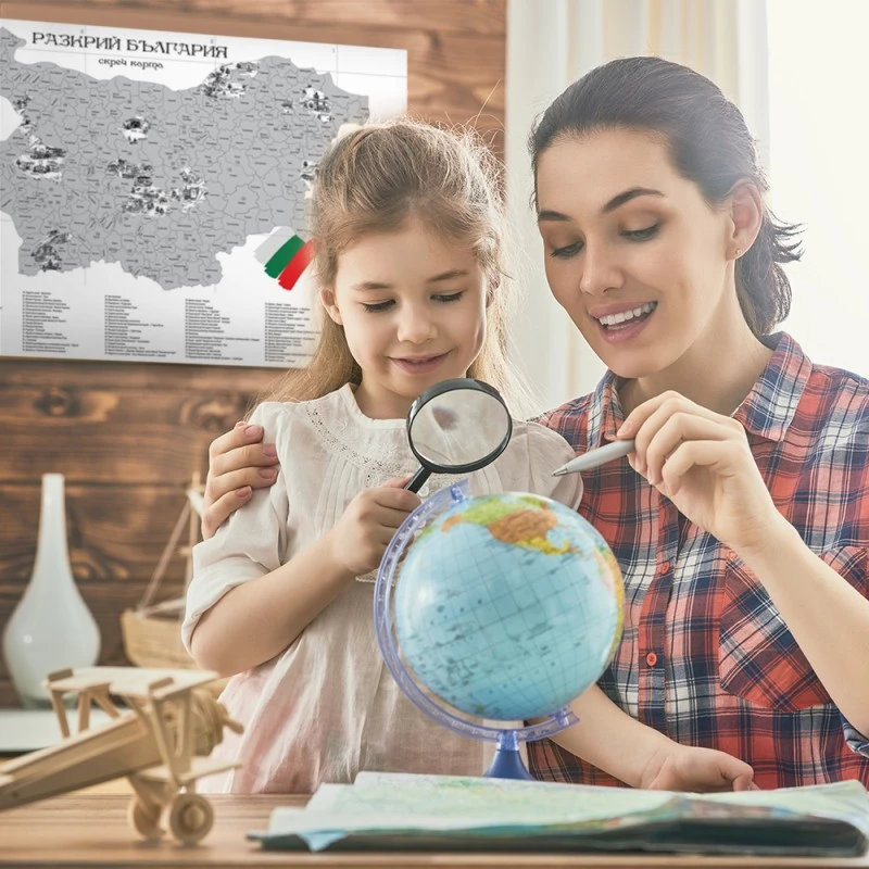 Скреч карта Разкрий България с изрисувани 100 обекта