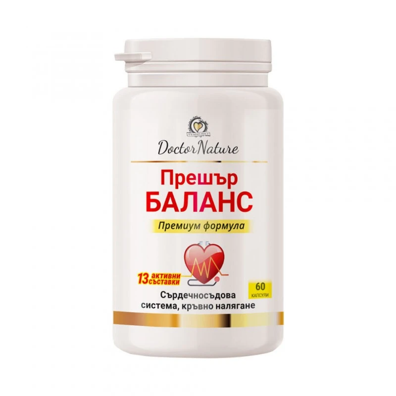 Dr. Nature Прешър баланс, 60 капсули