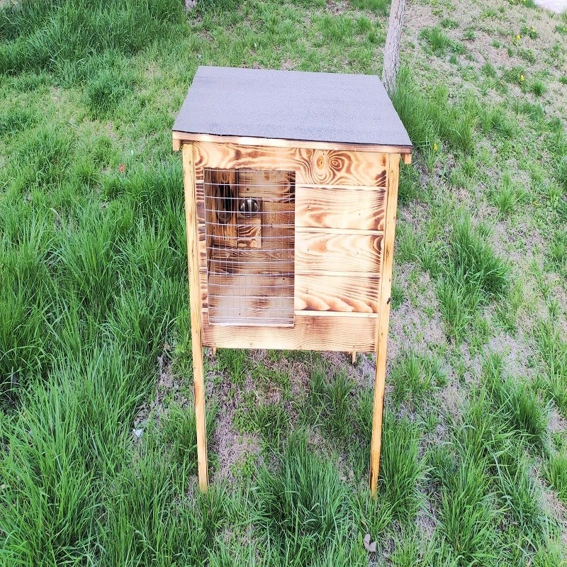 Къща за заек, Зайчарник, Опушено дърво, 60см/88см/80см