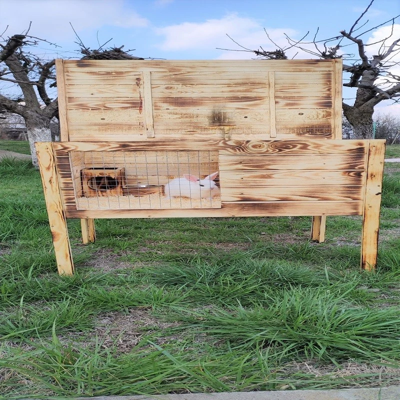 Къща за заек, Зайчарник, Опушено дърво, 60см/88см/80см