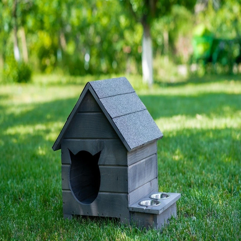 Къща за коте, Дърво, Размер S, Винтидж