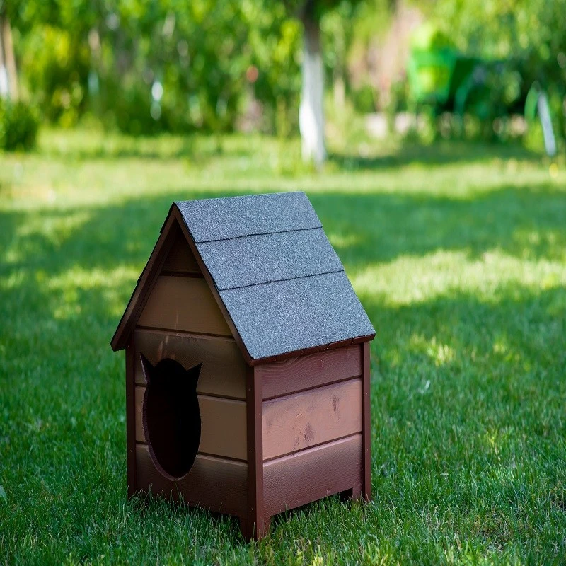 Къща за котки, Размер М, Кафява