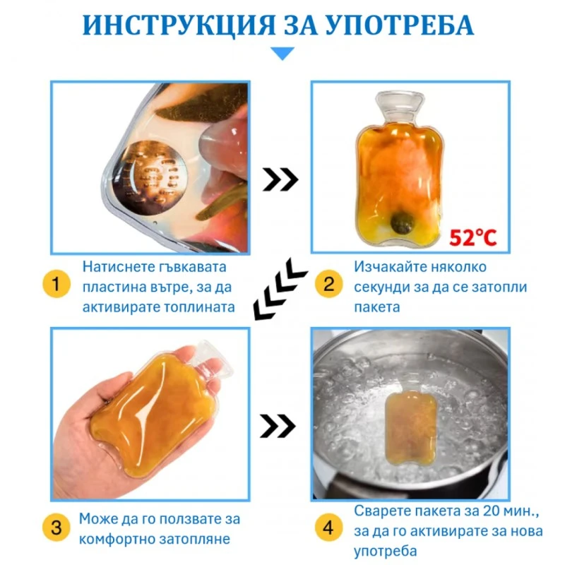 Мини грейка с мигновено затопляне за многократна употреба