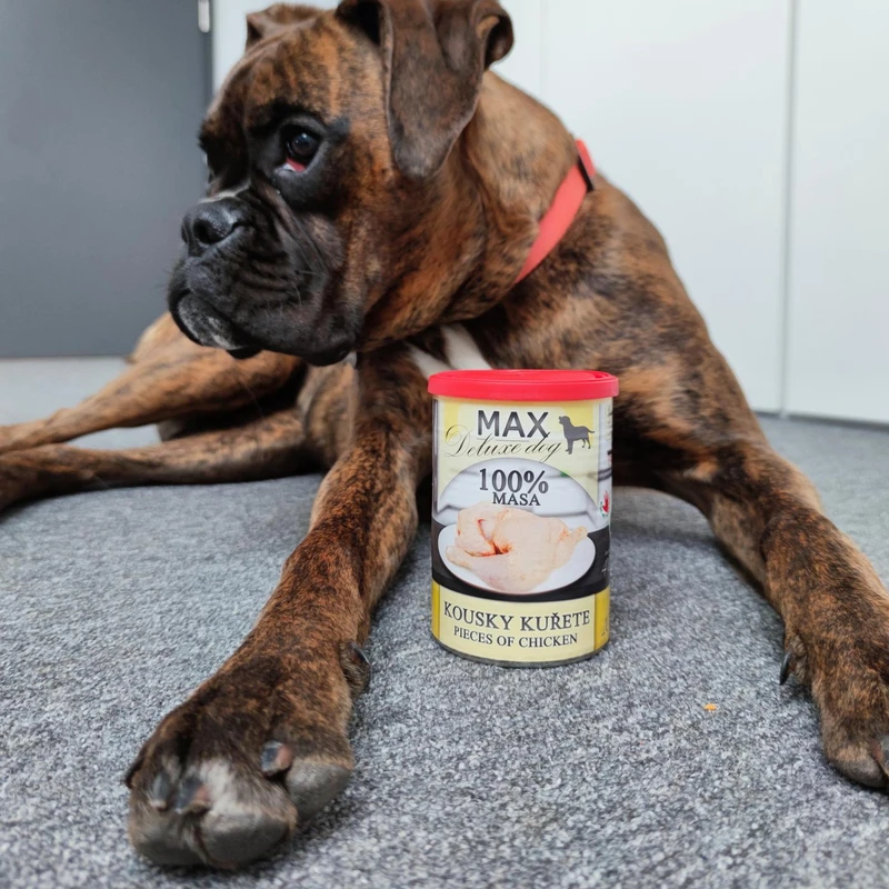 Консерва за кучета Max, пилешки парчета, 400 г