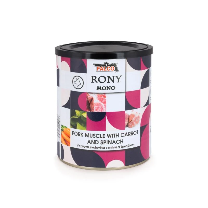 Консерва за кучета Rony Mono, свинско, 800 г