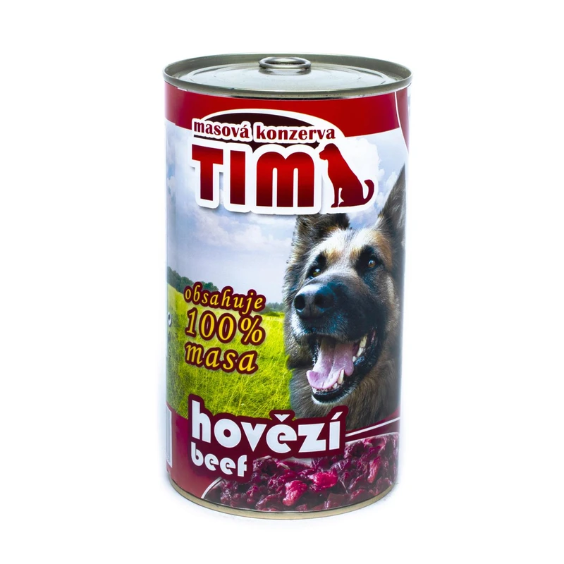 Консерва за кучета Tim, говеждо, 1200 г
