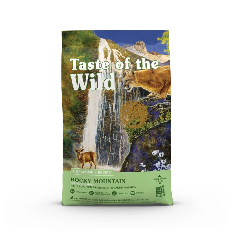 Taste of the Wild, Rocky Mountain Feline, печен елен и пушена сьомга, 6.6 кг