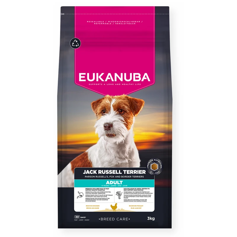 EUKANUBA Jack Russell Terrier Adult, Rich in Chicken, 3 kg