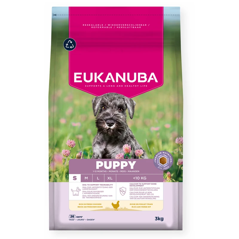 EUKANUBA Puppy Small, Rich in Fresh Chicken, 3 kg